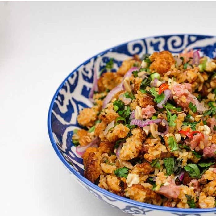 Lao Naem Khao (Crispy Rice Salad)