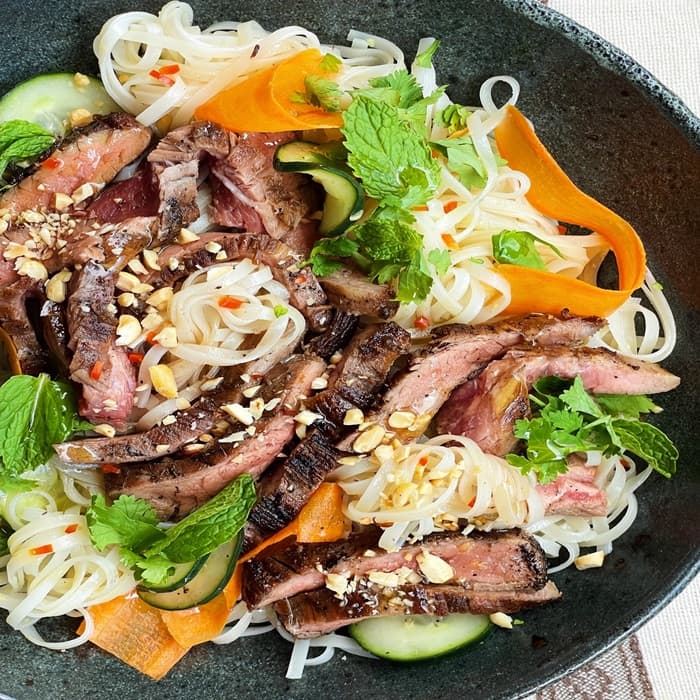 Steak and Vietnamese Noodle Salad