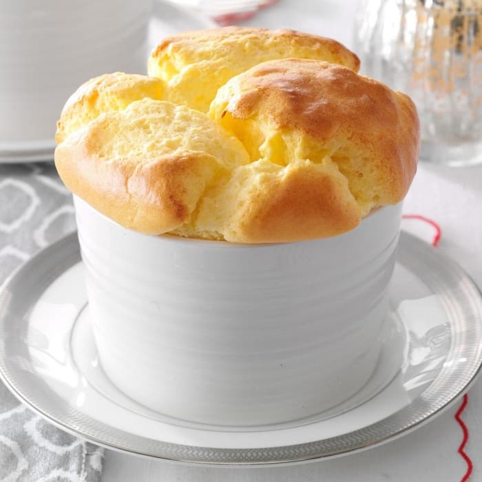 Three-Cheese Soufflés